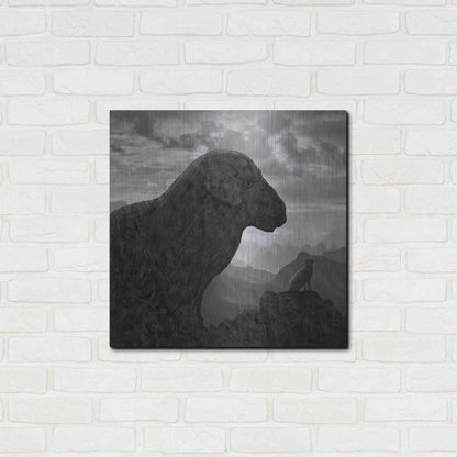 Luxe Metal Art 'Dog Rock' by Dariusz Klimczak, Metal Wall Art,24x24