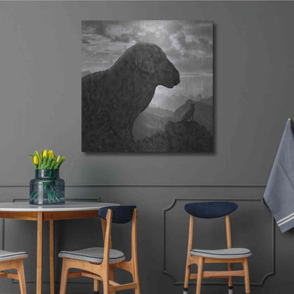 Luxe Metal Art 'Dog Rock' by Dariusz Klimczak, Metal Wall Art,36x36