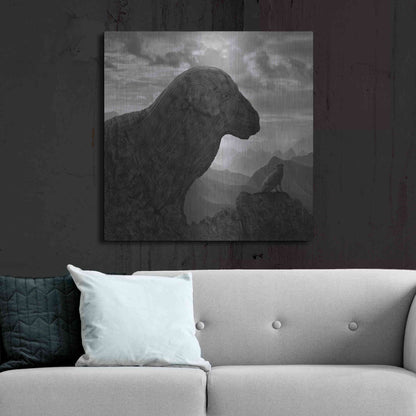 Luxe Metal Art 'Dog Rock' by Dariusz Klimczak, Metal Wall Art,36x36