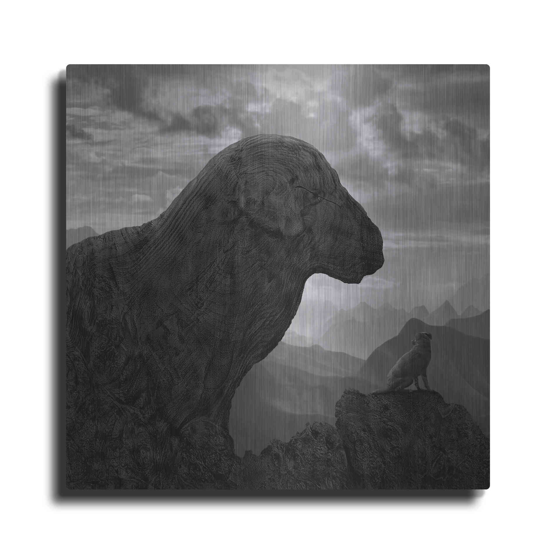 Luxe Metal Art 'Dog Rock' by Dariusz Klimczak, Metal Wall Art