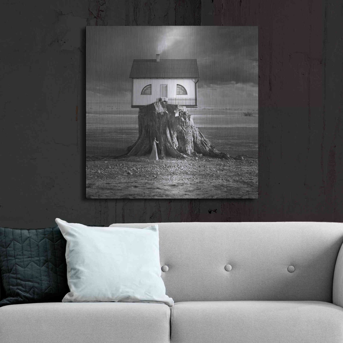 Luxe Metal Art 'House' by Dariusz Klimczak, Metal Wall Art,36x36