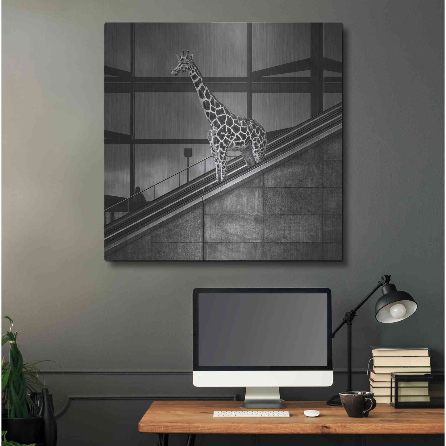 Luxe Metal Art 'Downstairs' by Dariusz Klimczak, Metal Wall Art,36x36