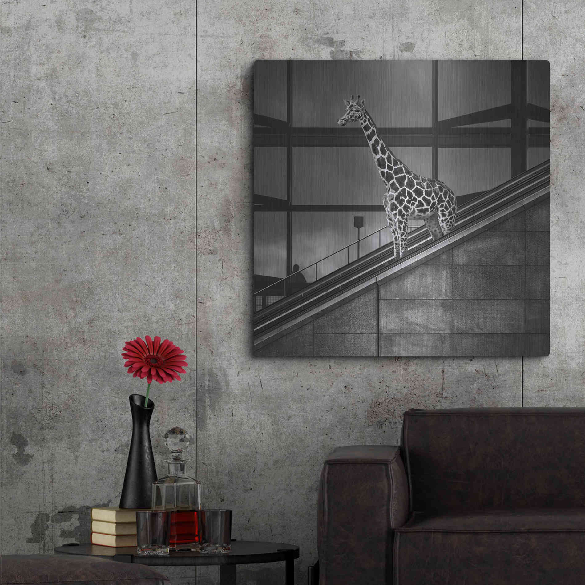 Luxe Metal Art 'Downstairs' by Dariusz Klimczak, Metal Wall Art,36x36