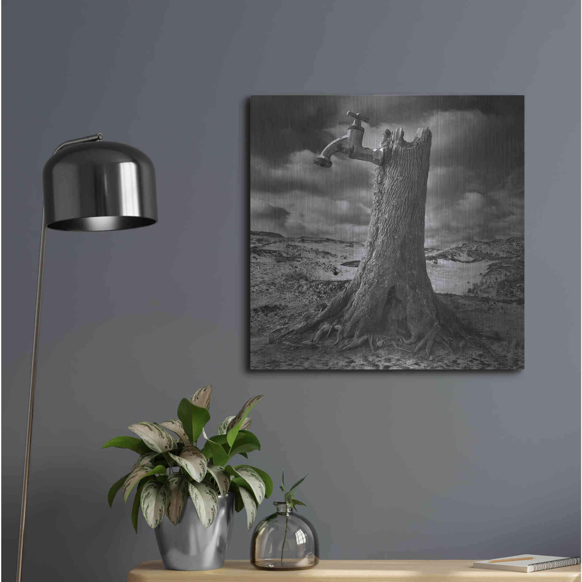 Luxe Metal Art 'Dry' by Dariusz Klimczak, Metal Wall Art,24x24