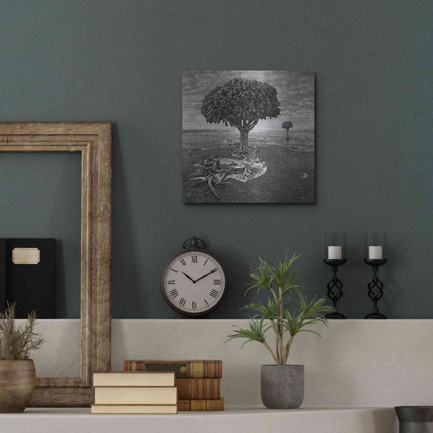 Luxe Metal Art 'Trees' by Dariusz Klimczak, Metal Wall Art,12x12