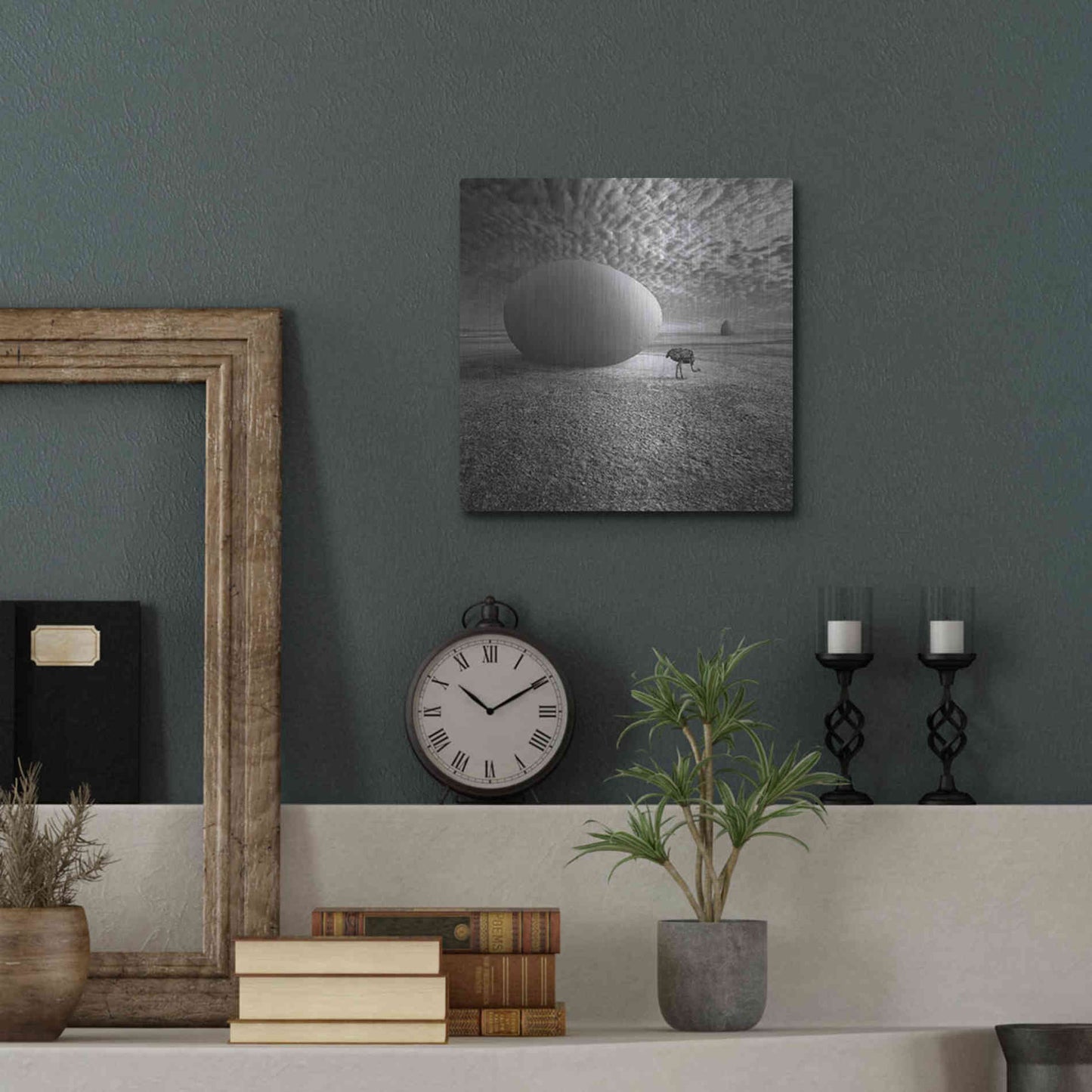 Luxe Metal Art 'EggO' by Dariusz Klimczak, Metal Wall Art,12x12