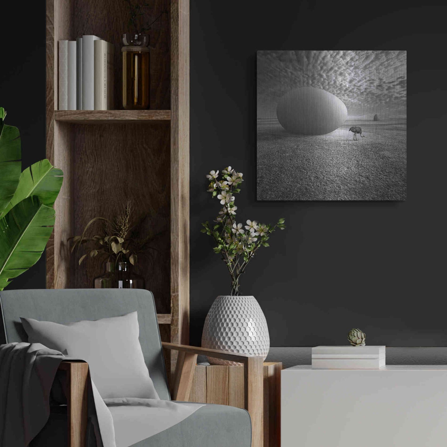 Luxe Metal Art 'EggO' by Dariusz Klimczak, Metal Wall Art,24x24