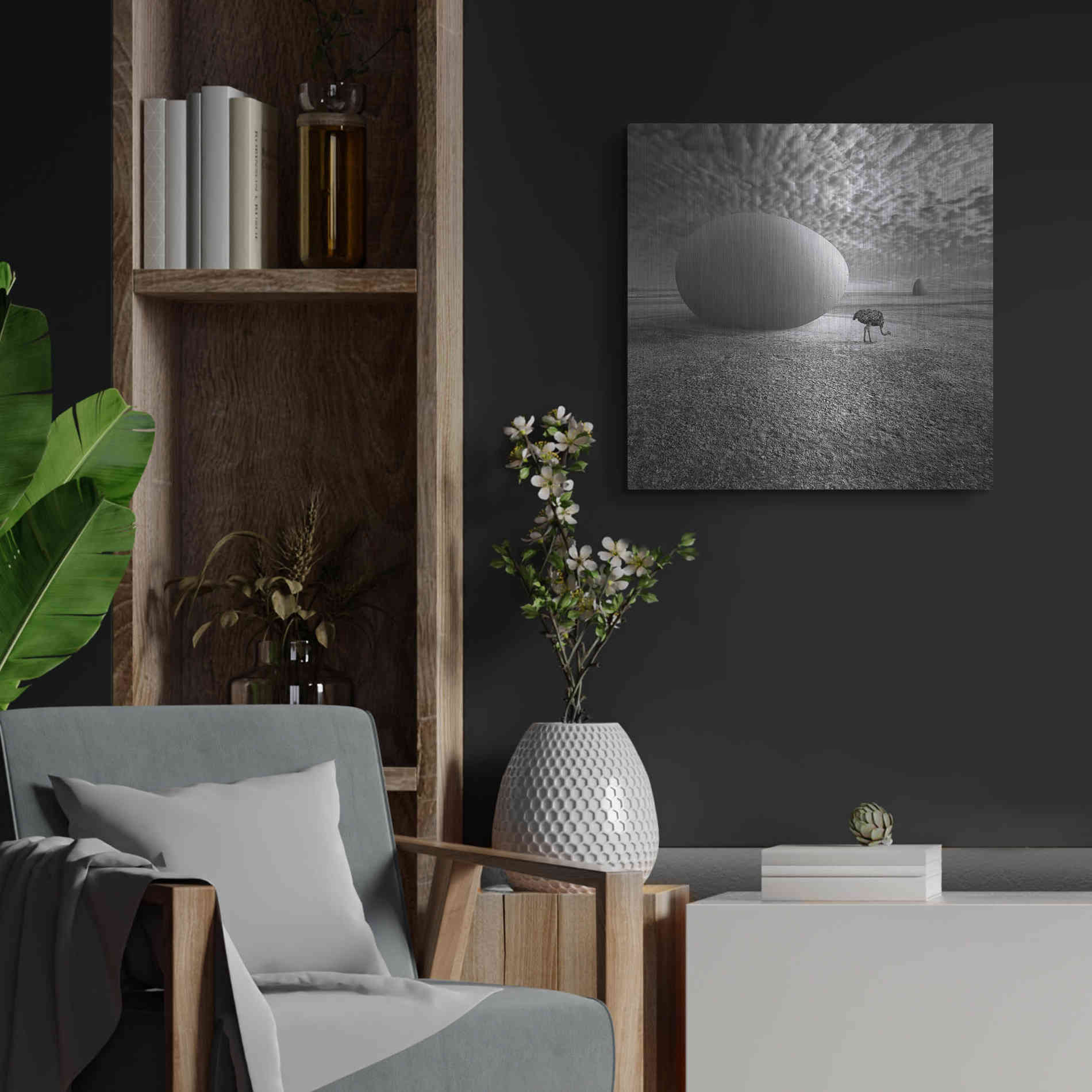 Luxe Metal Art 'EggO' by Dariusz Klimczak, Metal Wall Art,24x24