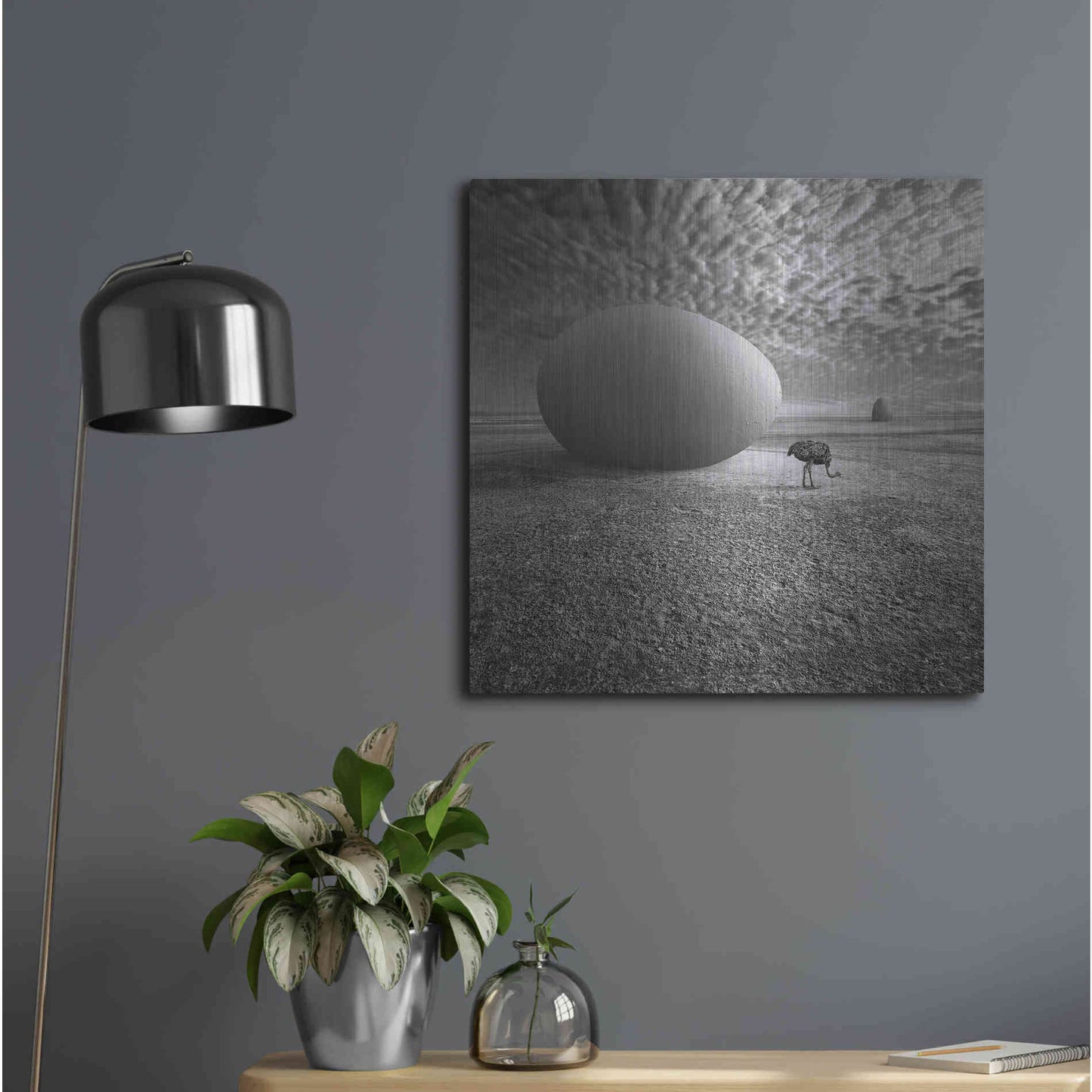 Luxe Metal Art 'EggO' by Dariusz Klimczak, Metal Wall Art,24x24