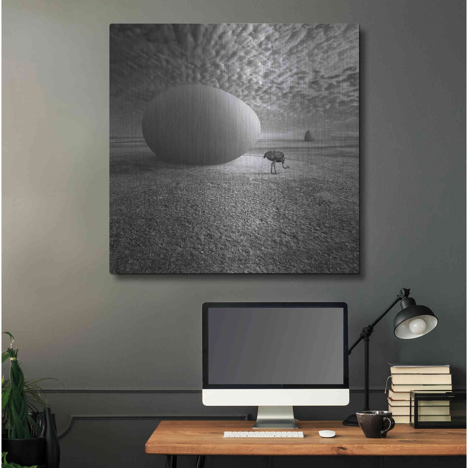 Luxe Metal Art 'EggO' by Dariusz Klimczak, Metal Wall Art,36x36