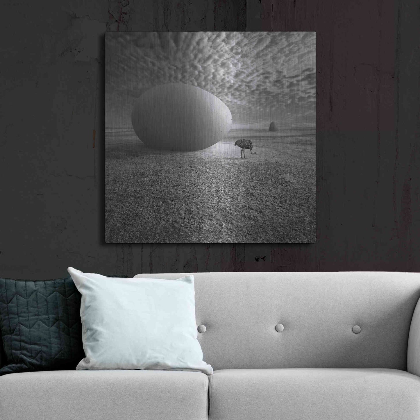Luxe Metal Art 'EggO' by Dariusz Klimczak, Metal Wall Art,36x36