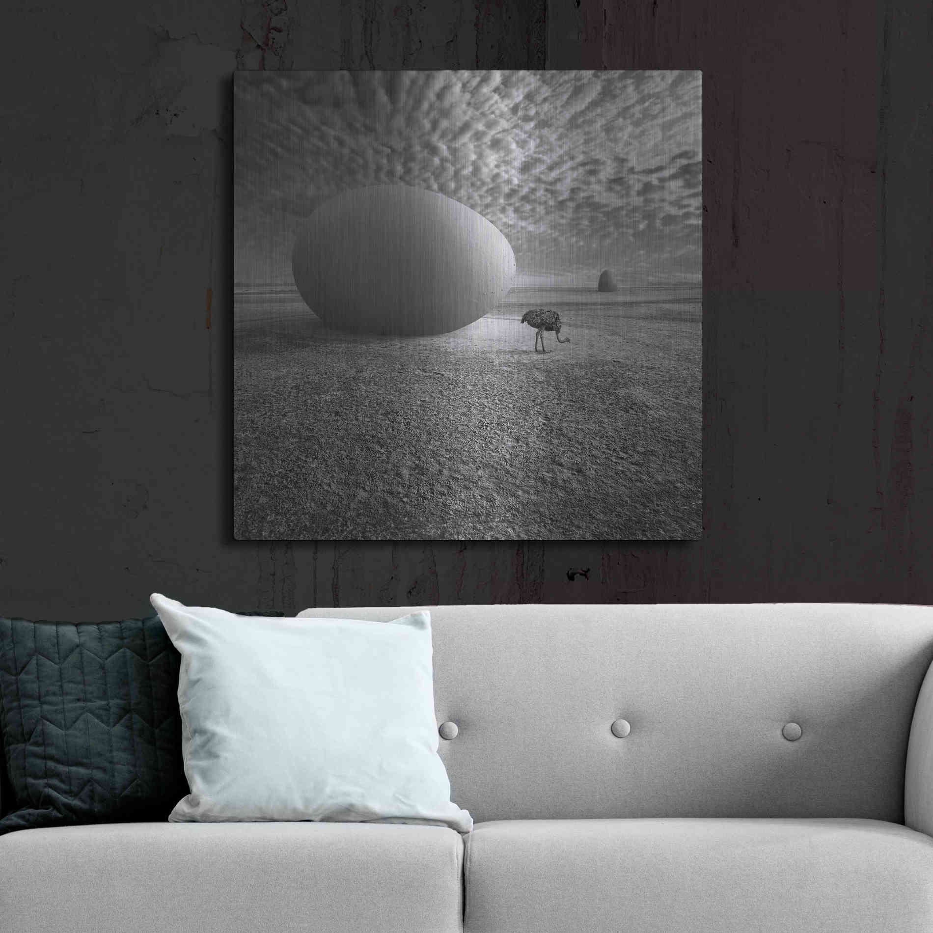 Luxe Metal Art 'EggO' by Dariusz Klimczak, Metal Wall Art,36x36
