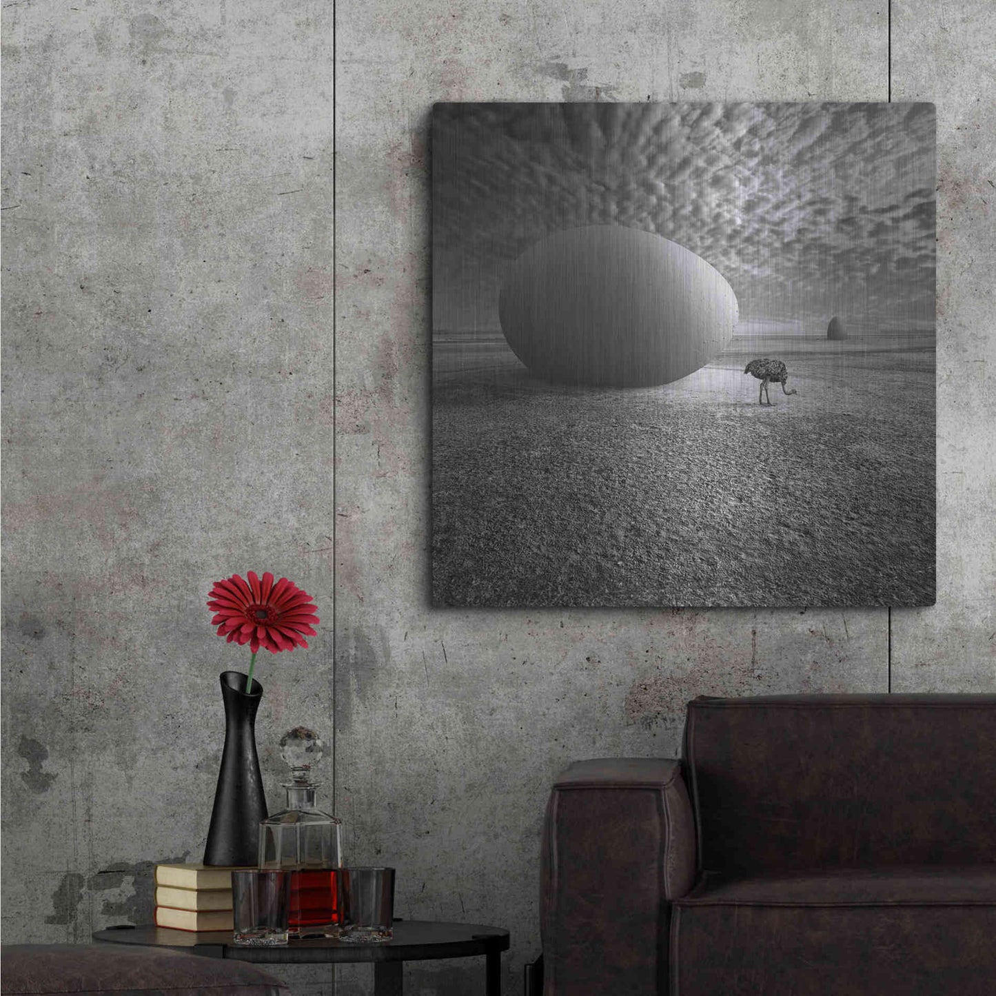 Luxe Metal Art 'EggO' by Dariusz Klimczak, Metal Wall Art,36x36