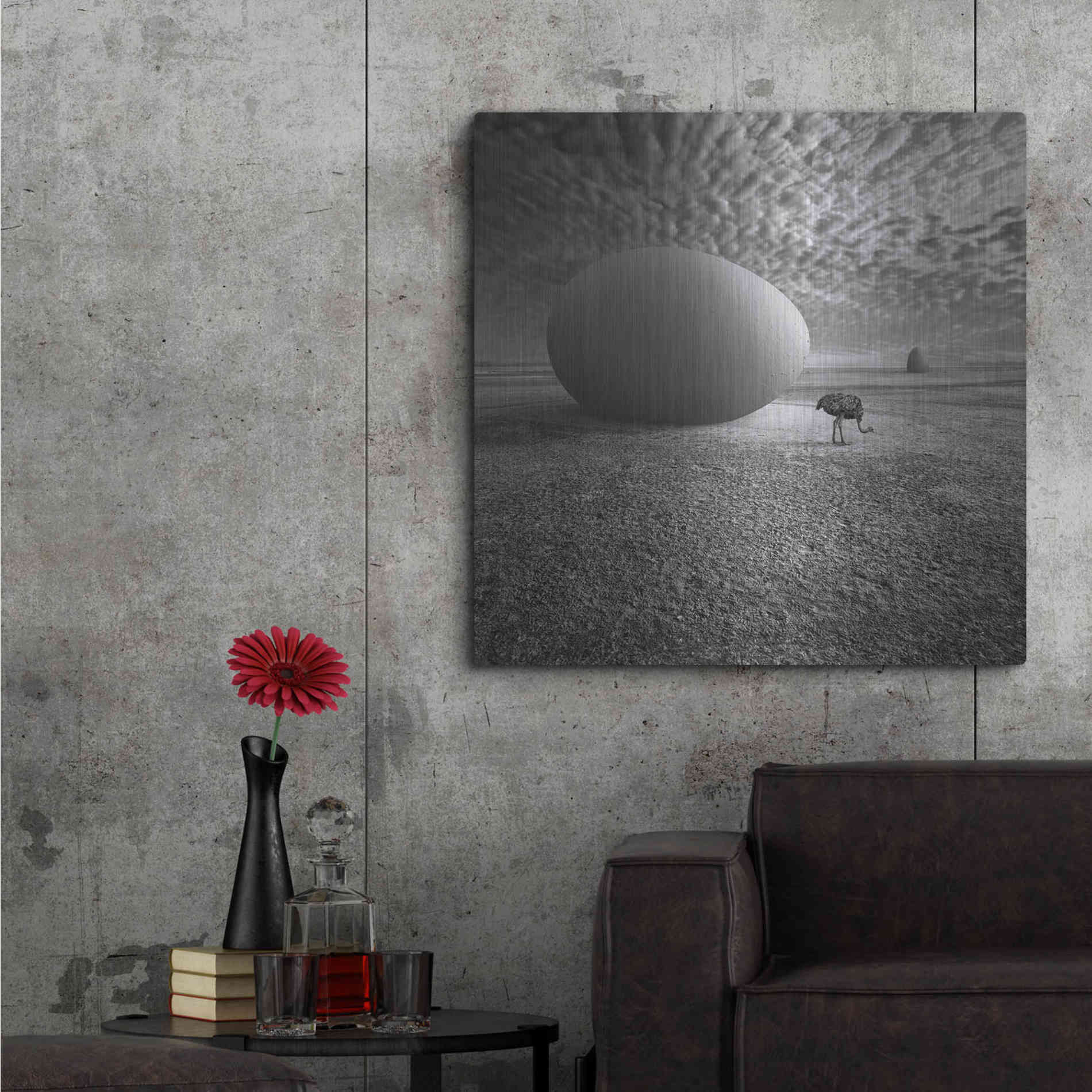 Luxe Metal Art 'EggO' by Dariusz Klimczak, Metal Wall Art,36x36