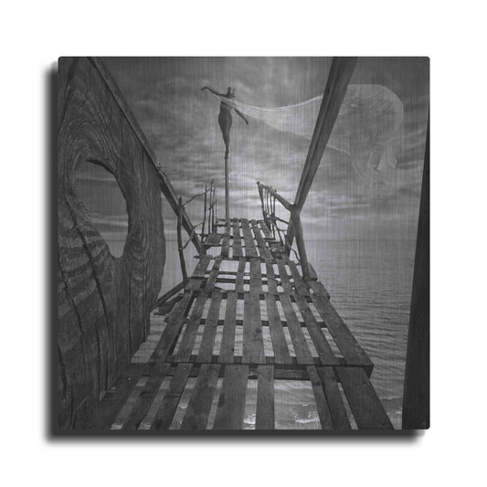 Luxe Metal Art 'Black Bridge' by Dariusz Klimczak, Metal Wall Art