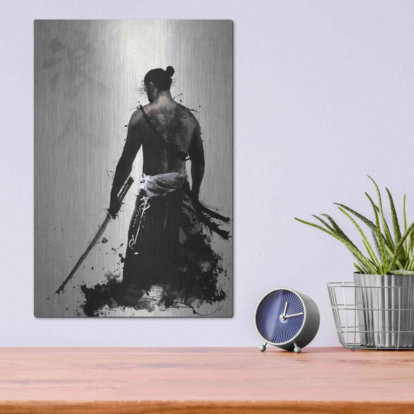 Luxe Metal Art 'Ronin' by Nicklas Gustafsson, Metal Wall Art,12x16