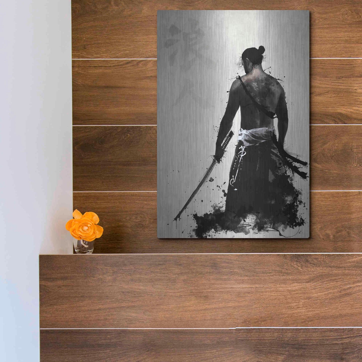 Luxe Metal Art 'Ronin' by Nicklas Gustafsson, Metal Wall Art,12x16