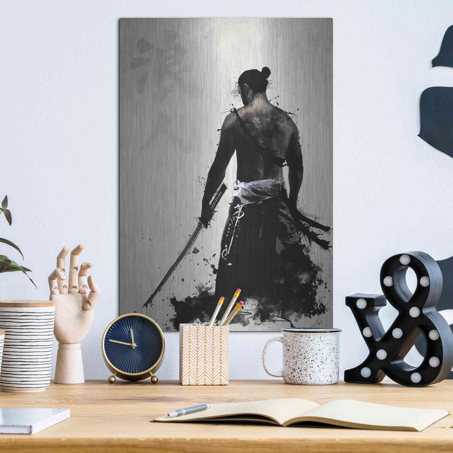 Luxe Metal Art 'Ronin' by Nicklas Gustafsson, Metal Wall Art,12x16