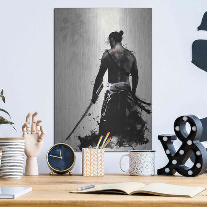 Luxe Metal Art 'Ronin' by Nicklas Gustafsson, Metal Wall Art,12x16