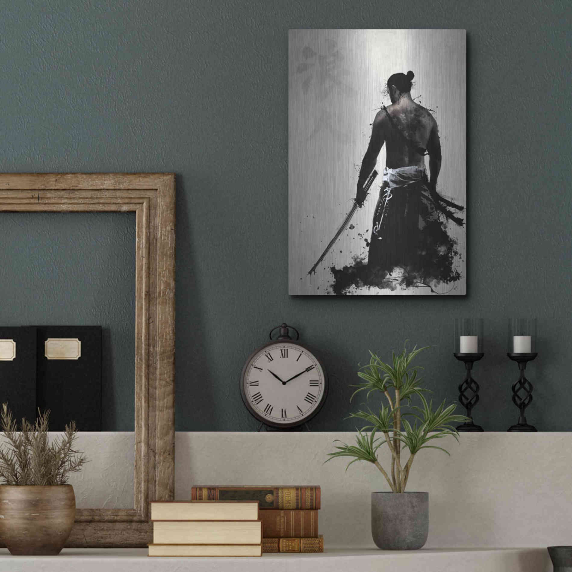 Luxe Metal Art 'Ronin' by Nicklas Gustafsson, Metal Wall Art,12x16