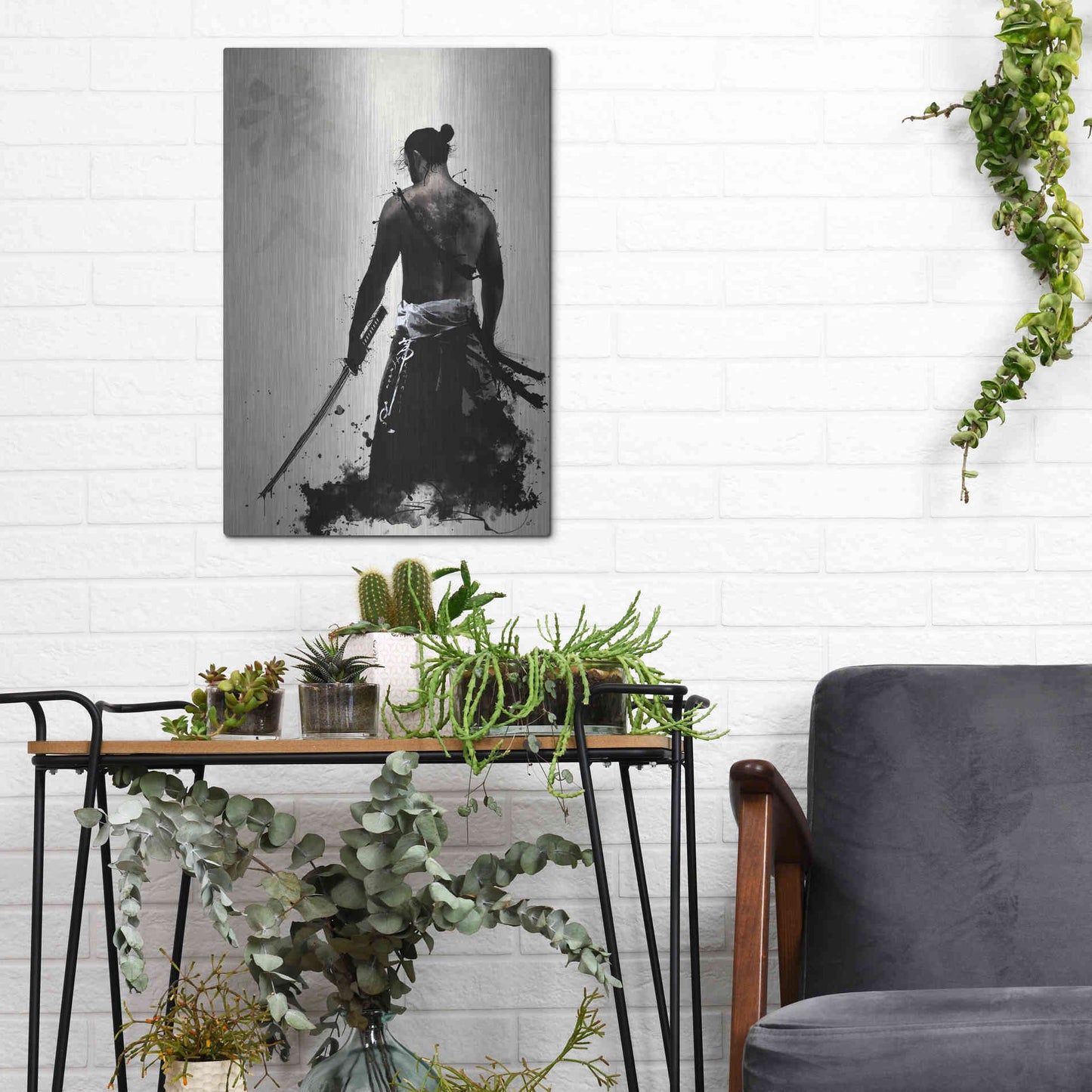 Luxe Metal Art 'Ronin' by Nicklas Gustafsson, Metal Wall Art,12x16