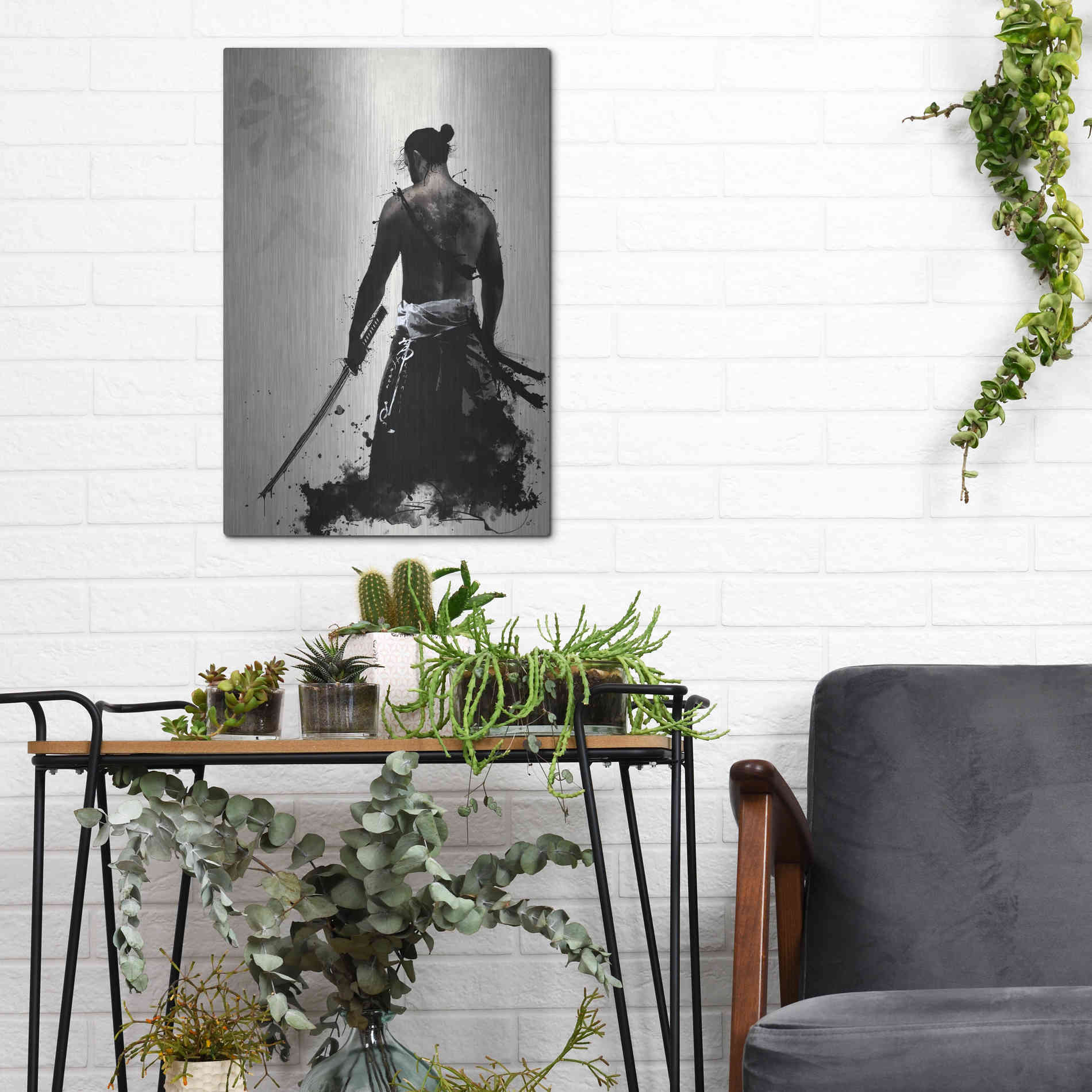 Luxe Metal Art 'Ronin' by Nicklas Gustafsson, Metal Wall Art,12x16