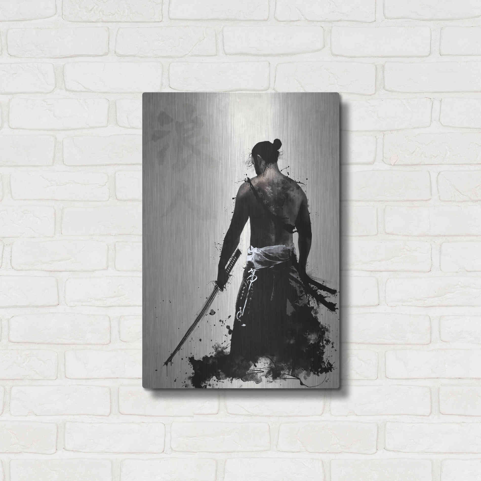 Luxe Metal Art 'Ronin' by Nicklas Gustafsson, Metal Wall Art,16x24