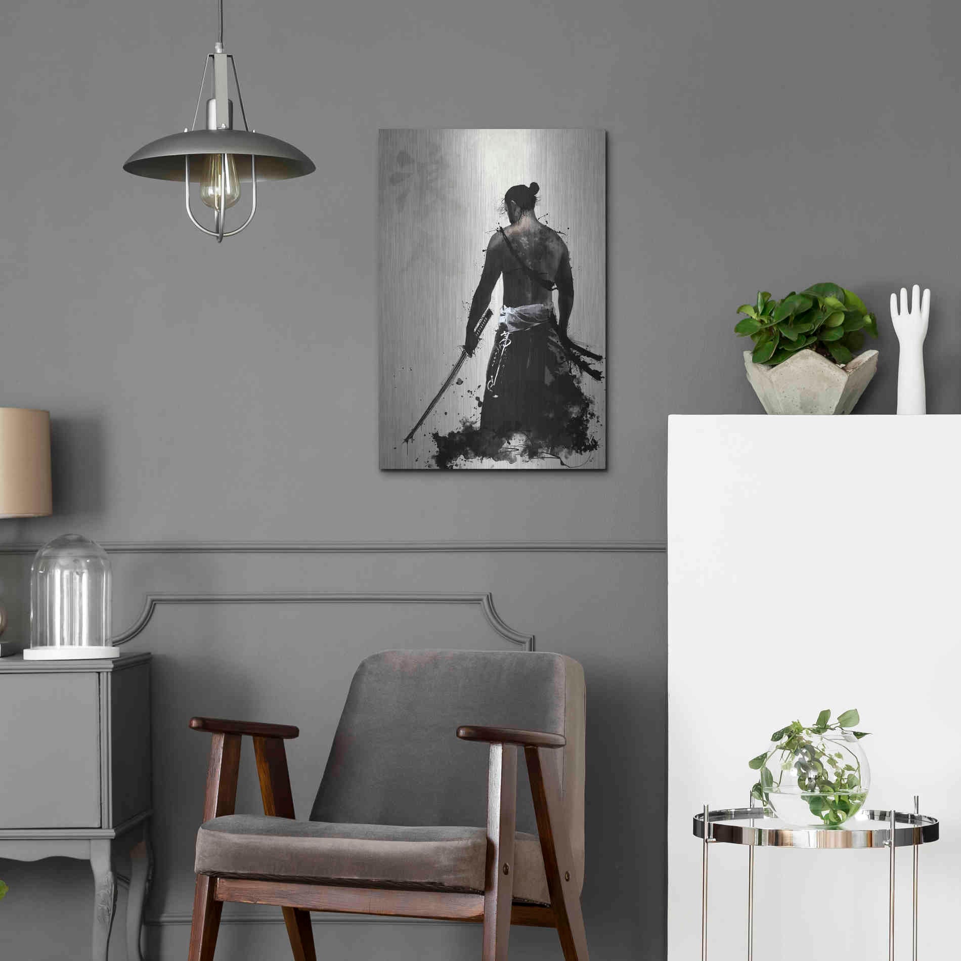 Luxe Metal Art 'Ronin' by Nicklas Gustafsson, Metal Wall Art,16x24