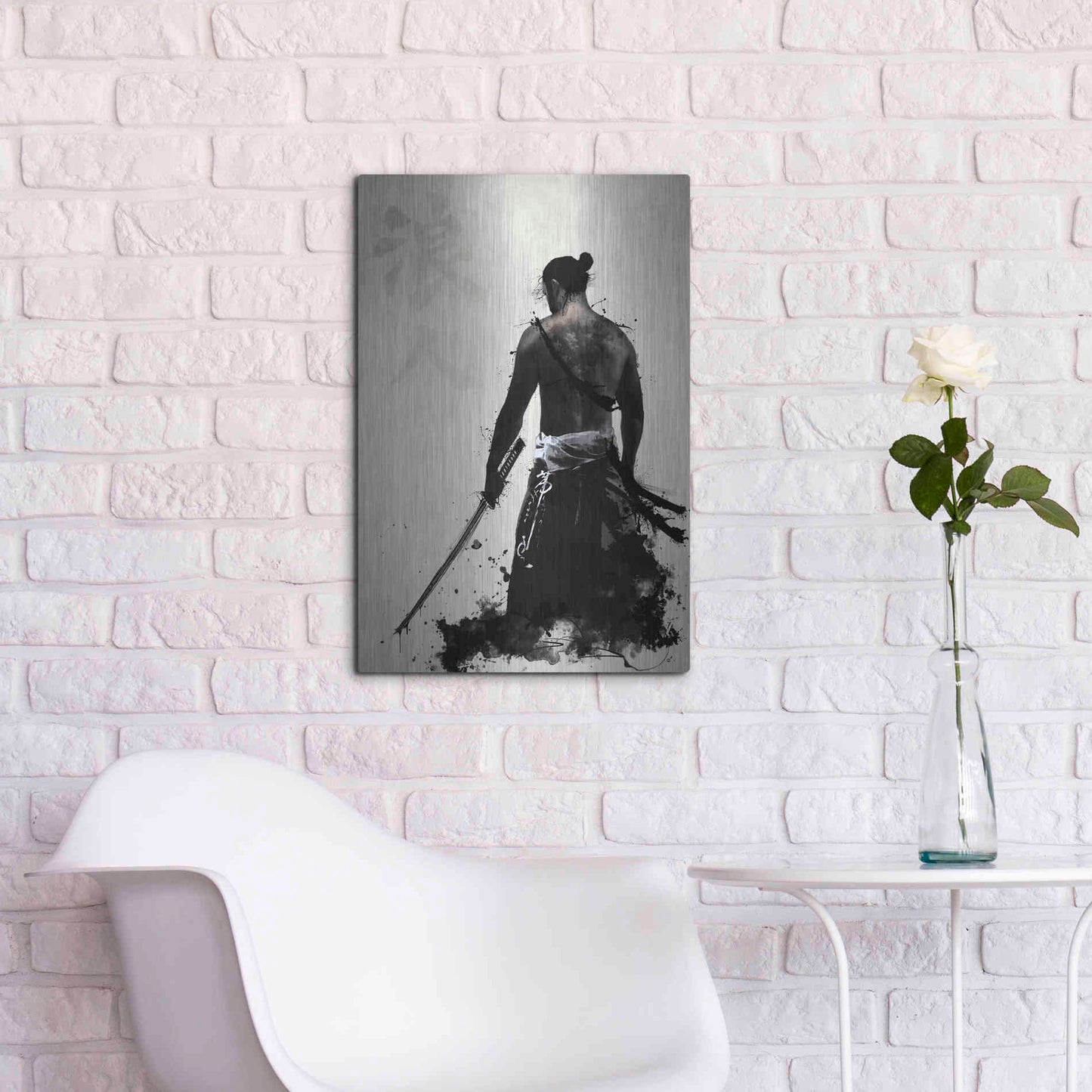 Luxe Metal Art 'Ronin' by Nicklas Gustafsson, Metal Wall Art,16x24