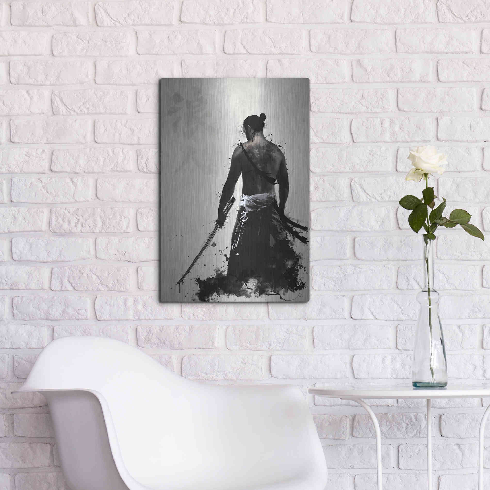 Luxe Metal Art 'Ronin' by Nicklas Gustafsson, Metal Wall Art,16x24