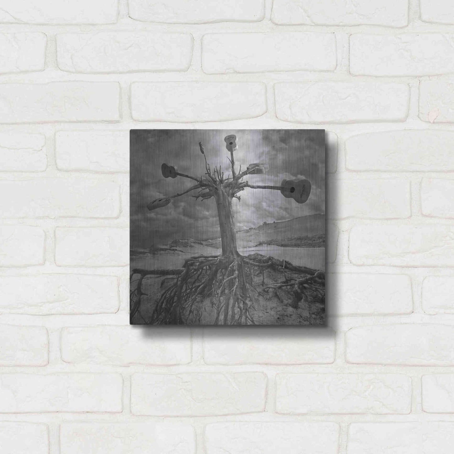 Luxe Metal Art 'Gitarodrzew' by Dariusz Klimczak, Metal Wall Art,12x12