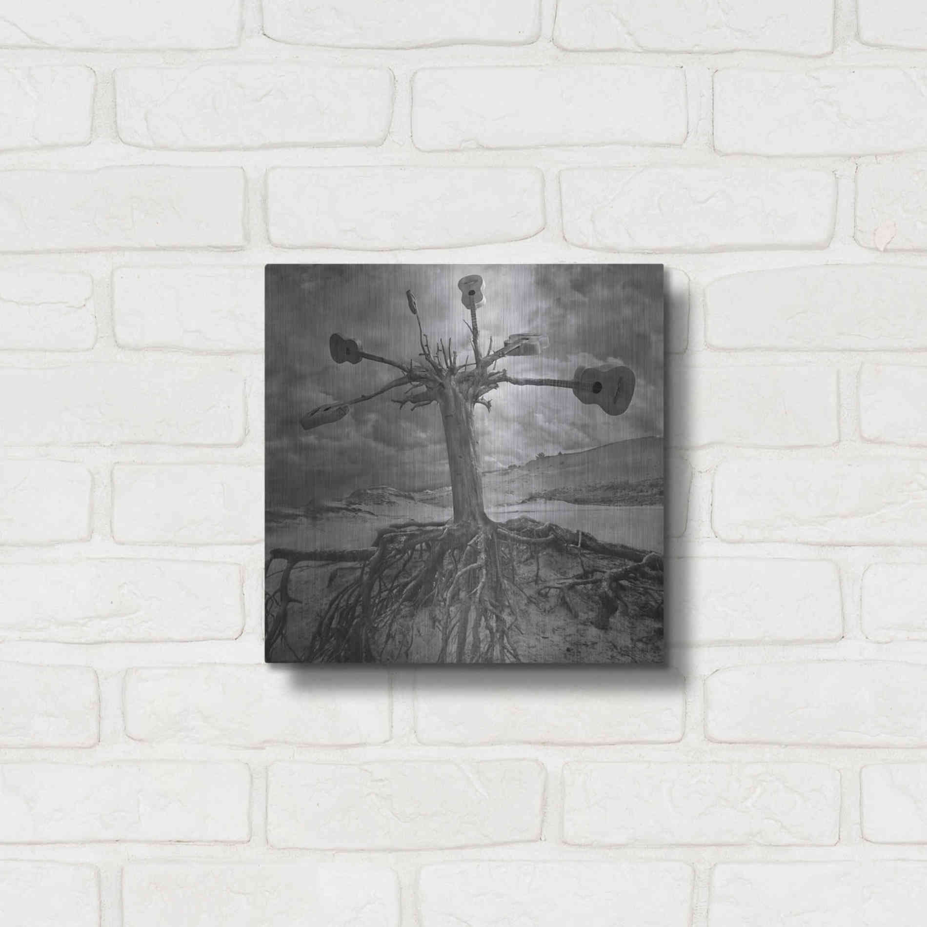 Luxe Metal Art 'Gitarodrzew' by Dariusz Klimczak, Metal Wall Art,12x12