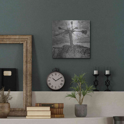 Luxe Metal Art 'Gitarodrzew' by Dariusz Klimczak, Metal Wall Art,12x12