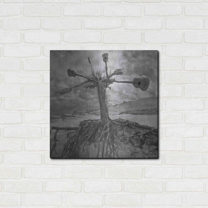 Luxe Metal Art 'Gitarodrzew' by Dariusz Klimczak, Metal Wall Art,24x24