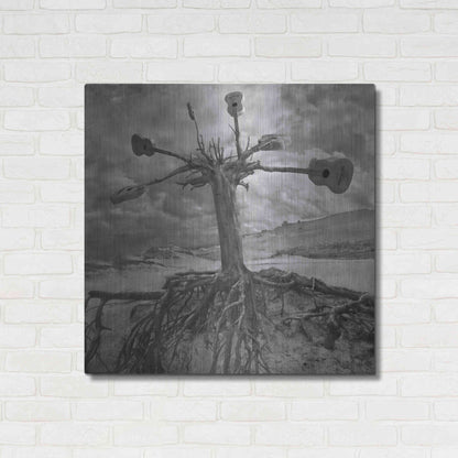 Luxe Metal Art 'Gitarodrzew' by Dariusz Klimczak, Metal Wall Art,36x36