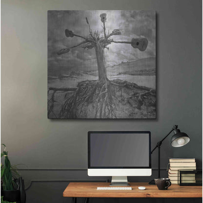 Luxe Metal Art 'Gitarodrzew' by Dariusz Klimczak, Metal Wall Art,36x36