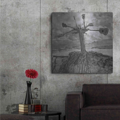 Luxe Metal Art 'Gitarodrzew' by Dariusz Klimczak, Metal Wall Art,36x36