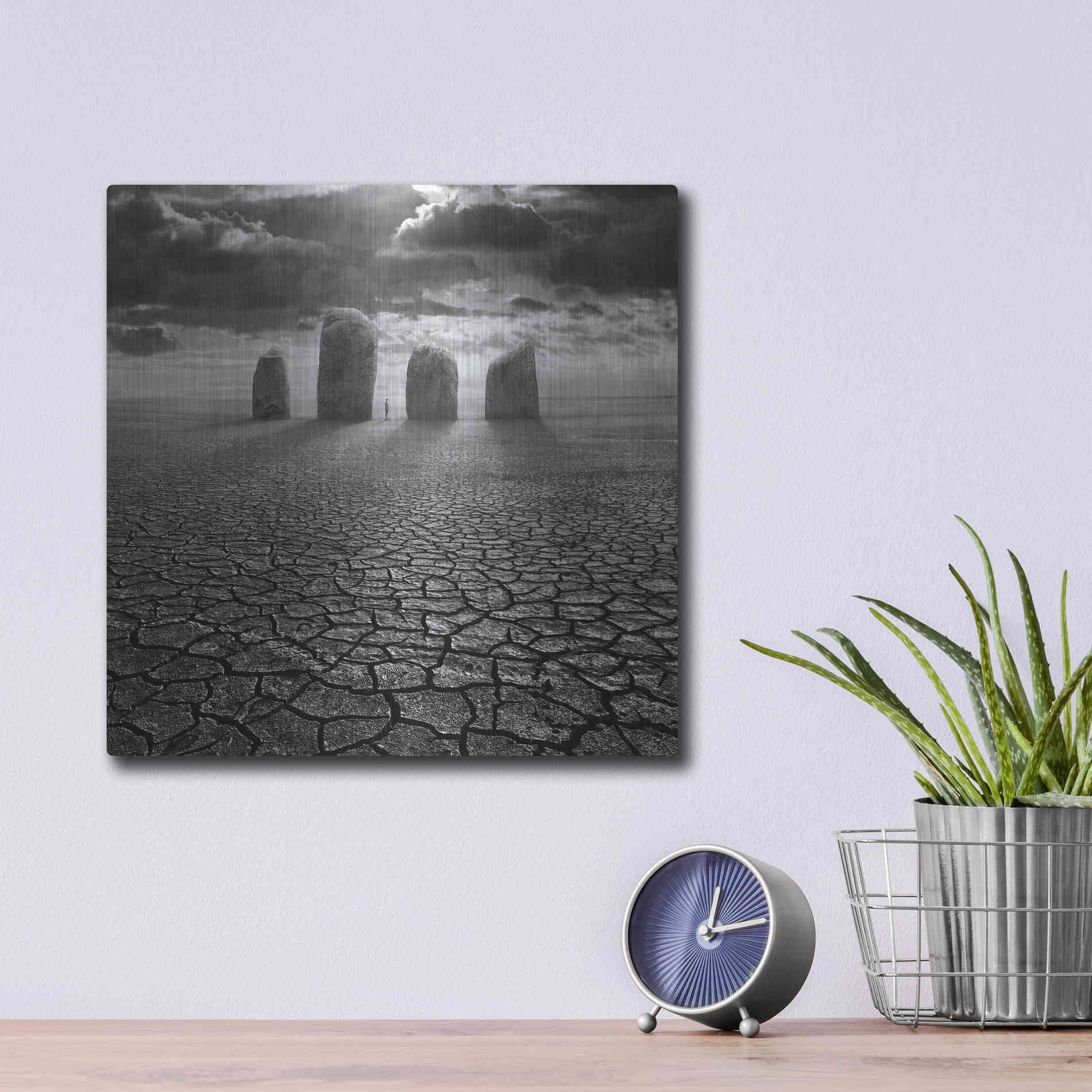 Luxe Metal Art 'Guardian' by Dariusz Klimczak, Metal Wall Art,12x12