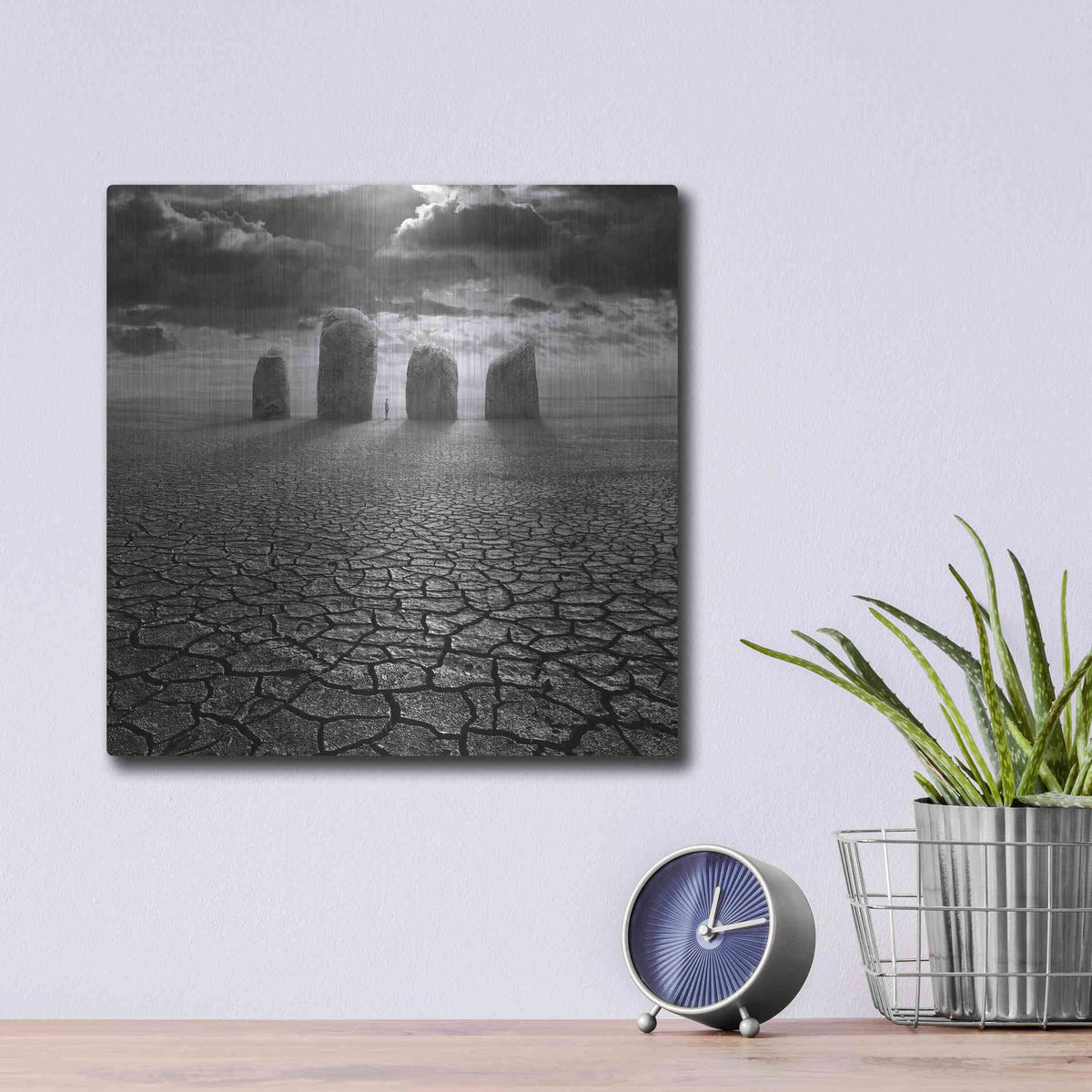 Luxe Metal Art 'Guardian' by Dariusz Klimczak, Metal Wall Art,12x12