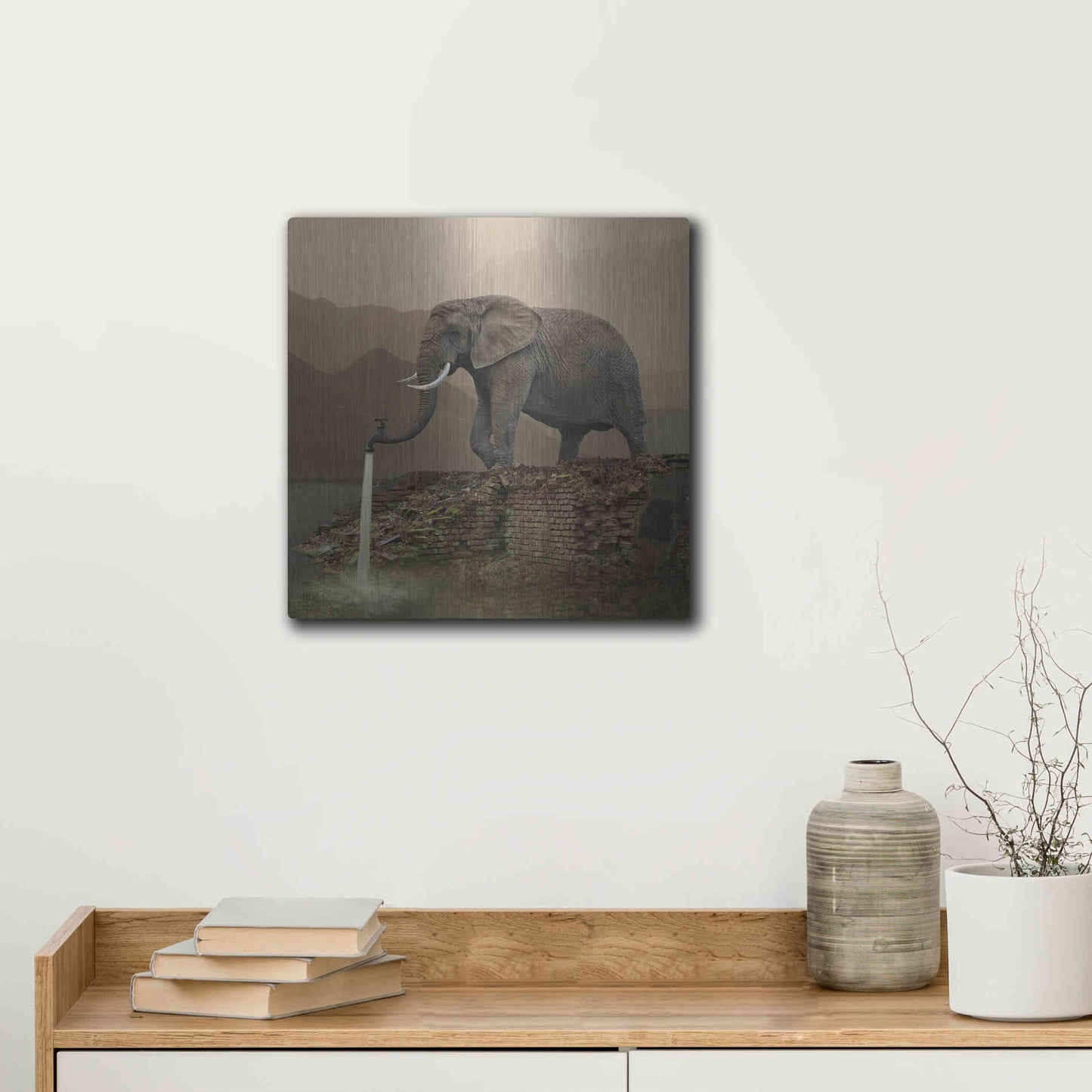Luxe Metal Art 'Hydrant' by Dariusz Klimczak, Metal Wall Art,12x12