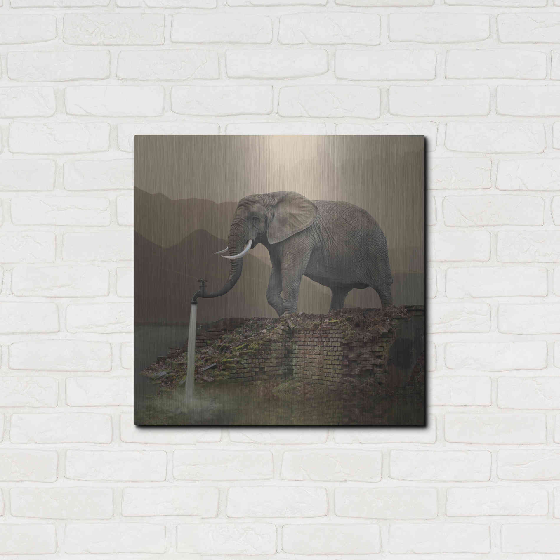 Luxe Metal Art 'Hydrant' by Dariusz Klimczak, Metal Wall Art,24x24