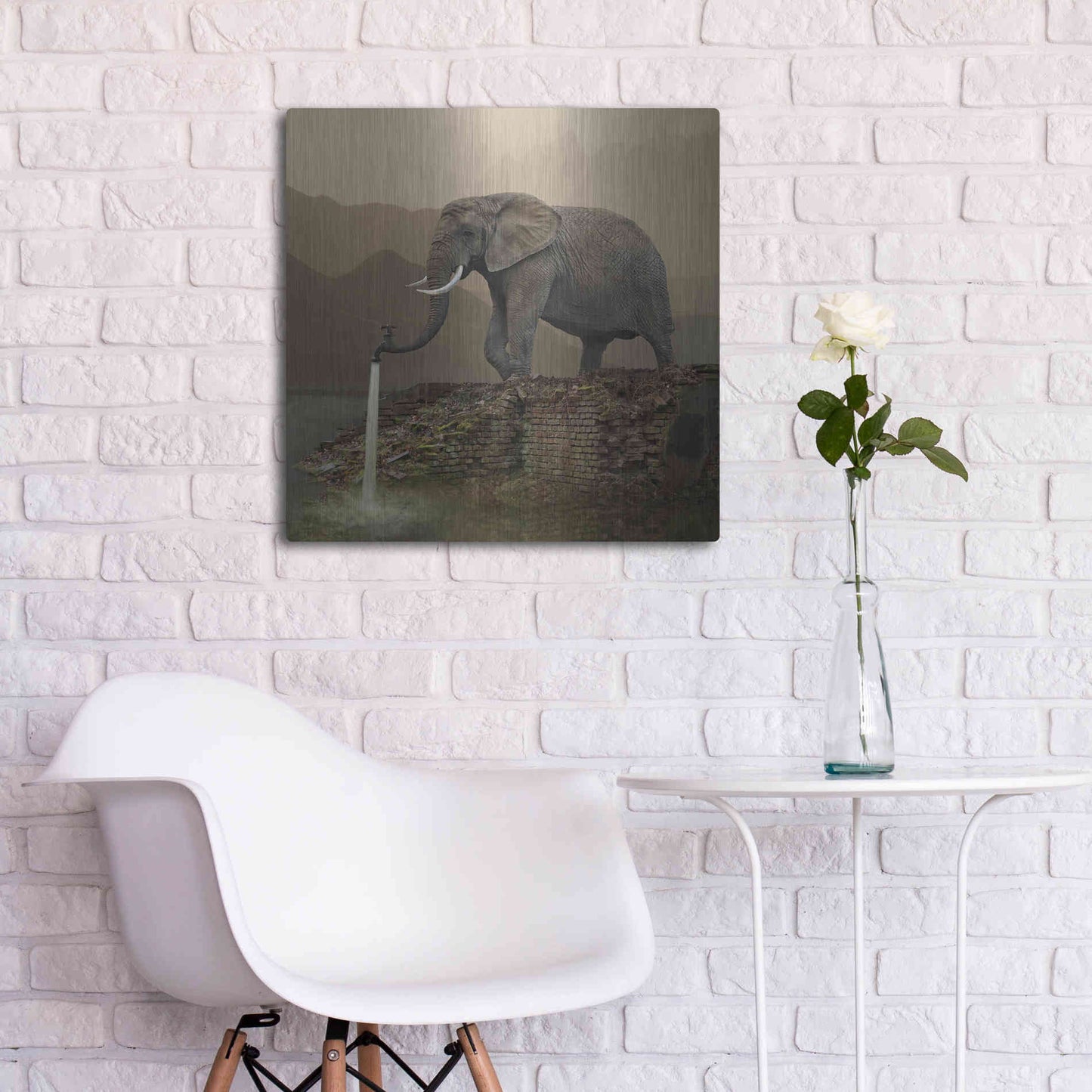 Luxe Metal Art 'Hydrant' by Dariusz Klimczak, Metal Wall Art,24x24