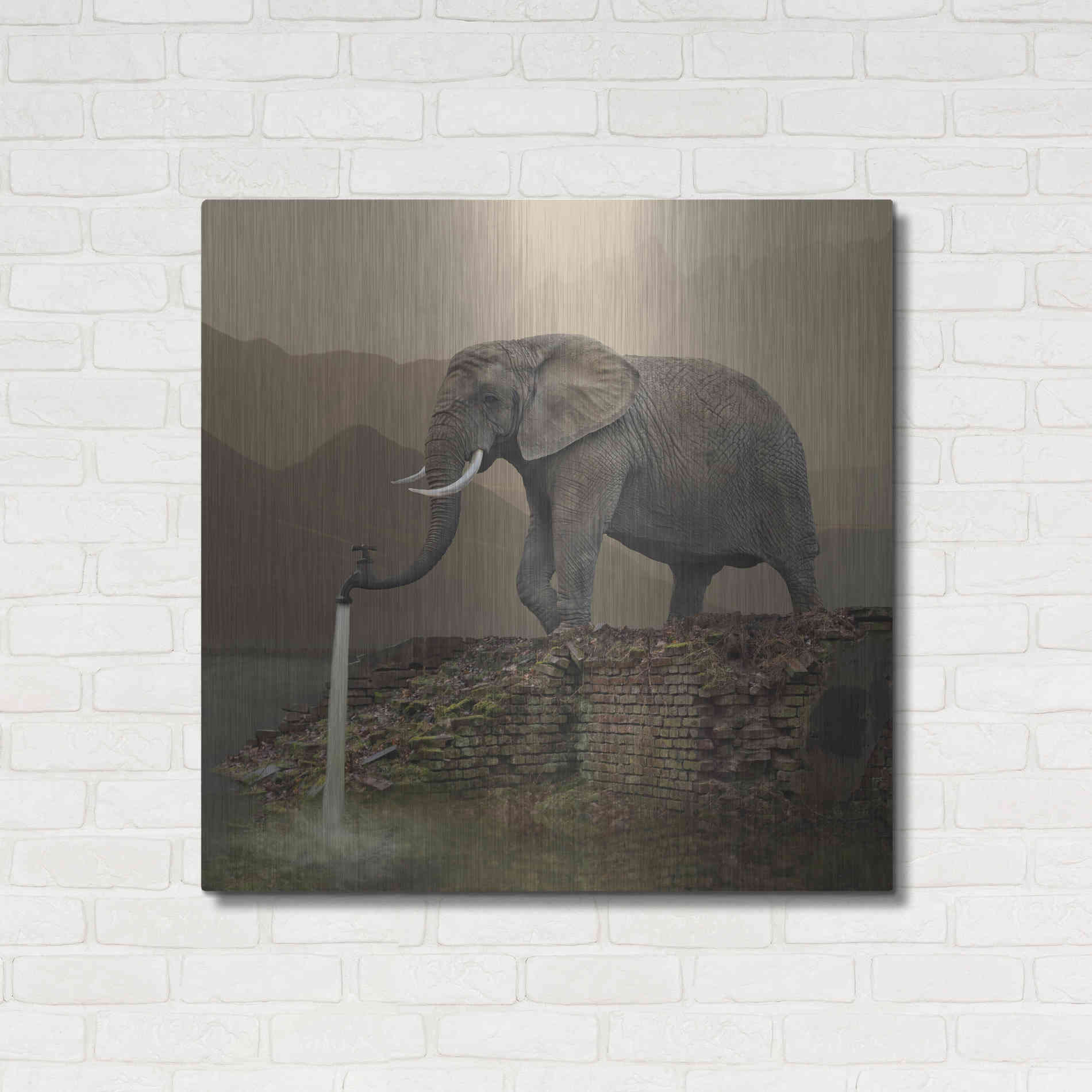 Luxe Metal Art 'Hydrant' by Dariusz Klimczak, Metal Wall Art,36x36