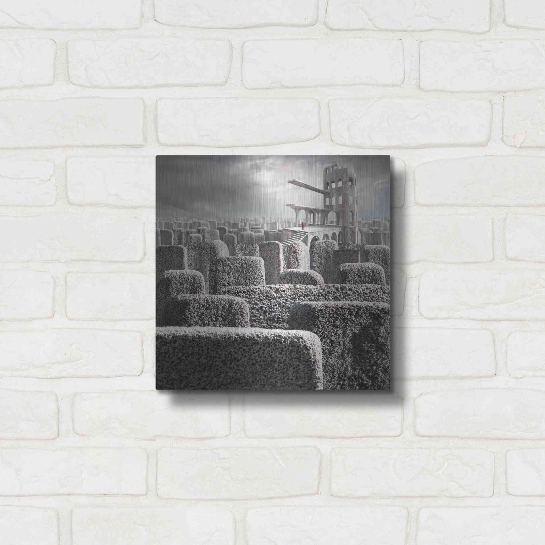 Luxe Metal Art 'Kandahar' by Dariusz Klimczak, Metal Wall Art,12x12