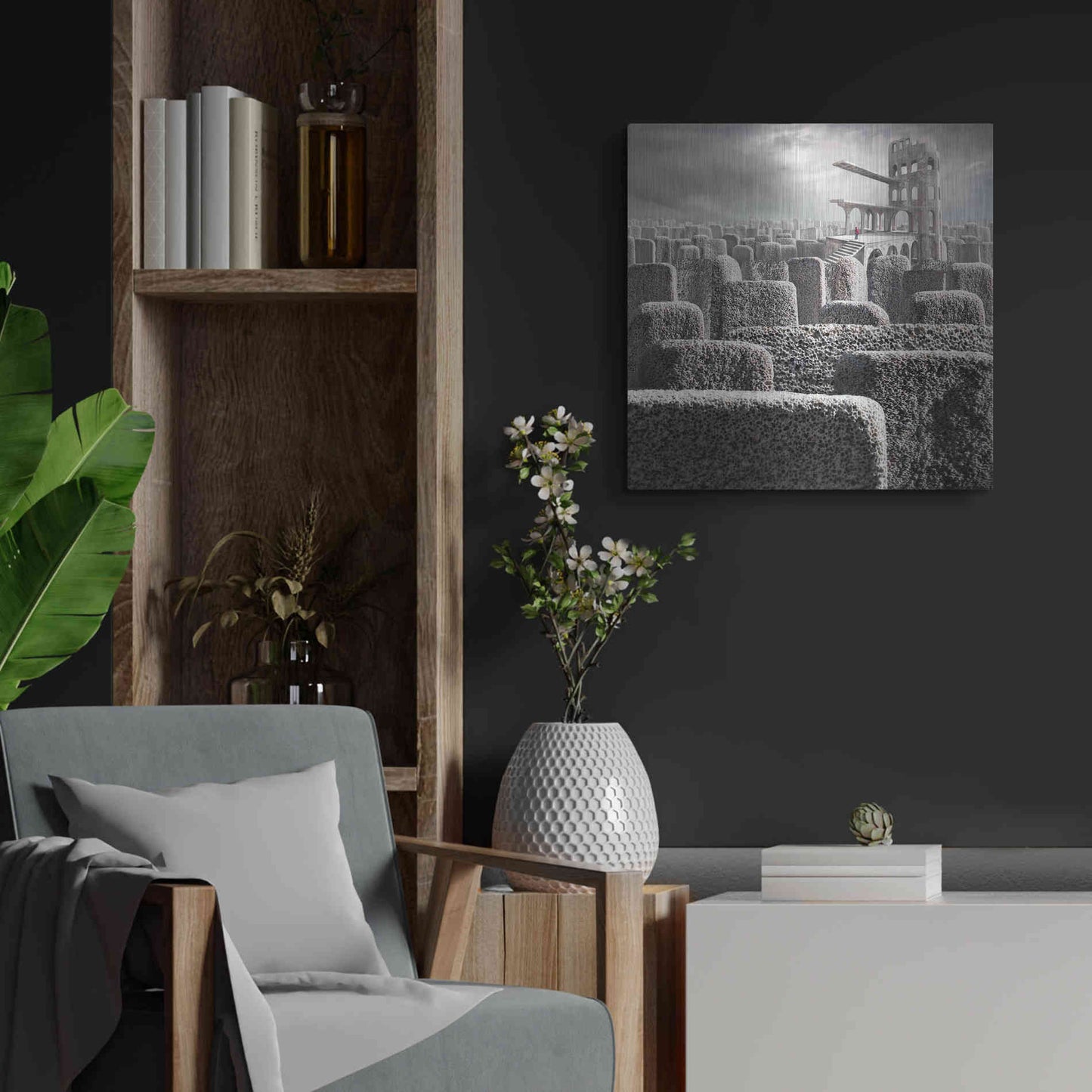 Luxe Metal Art 'Kandahar' by Dariusz Klimczak, Metal Wall Art,24x24