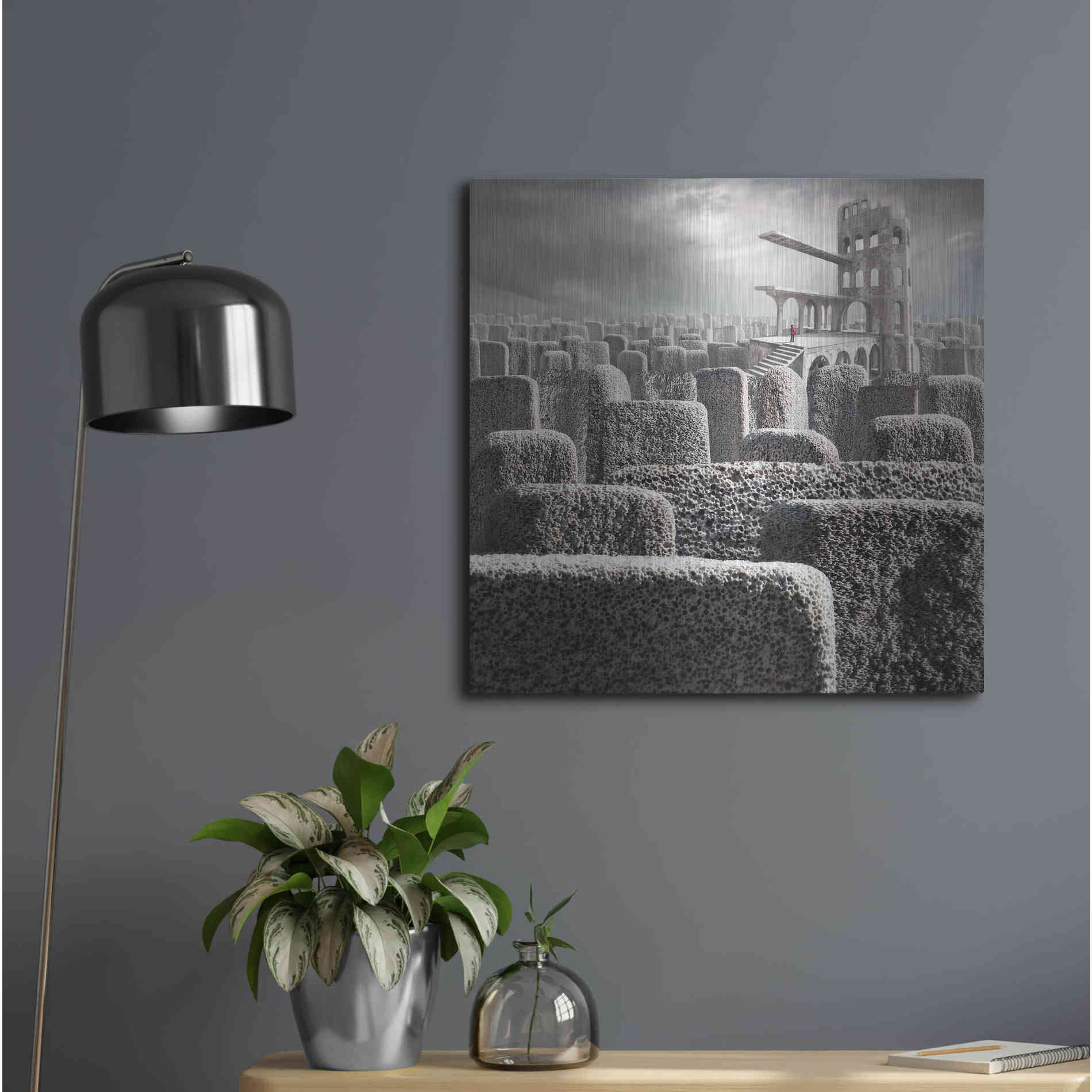 Luxe Metal Art 'Kandahar' by Dariusz Klimczak, Metal Wall Art,24x24