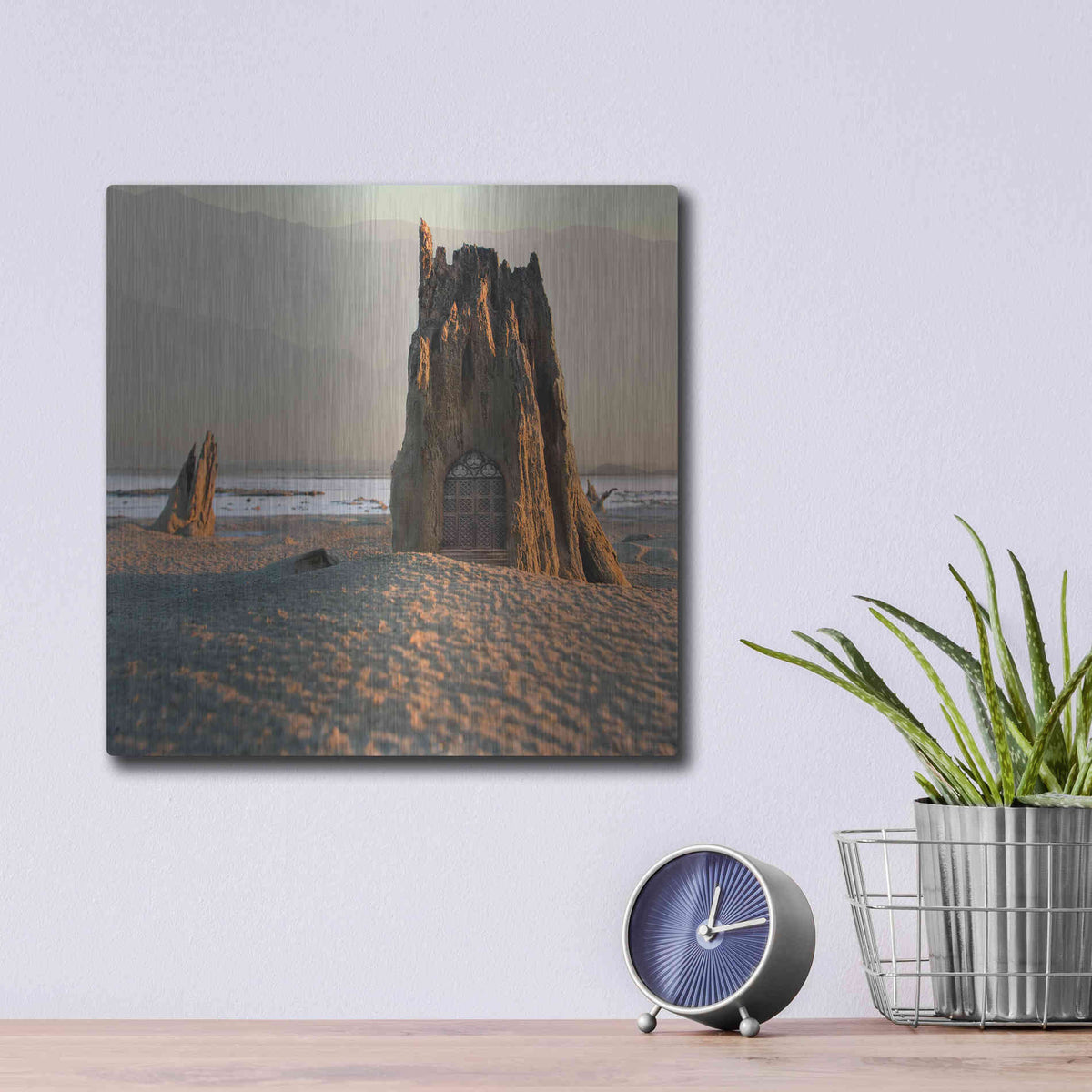 Luxe Metal Art 'Chapel' by Dariusz Klimczak, Metal Wall Art,12x12