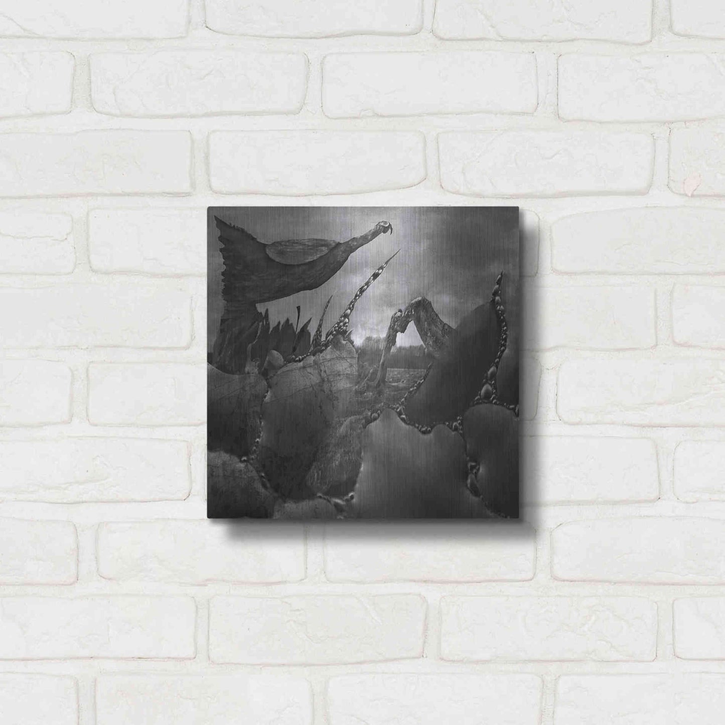 Luxe Metal Art 'Hovel' by Dariusz Klimczak, Metal Wall Art,12x12