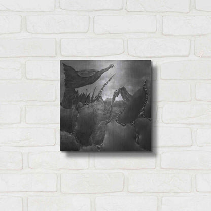 Luxe Metal Art 'Hovel' by Dariusz Klimczak, Metal Wall Art,12x12