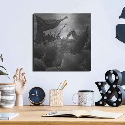 Luxe Metal Art 'Hovel' by Dariusz Klimczak, Metal Wall Art,12x12